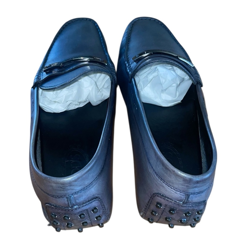 Tod’s buckle- detailed rubber pebble out sole Italian design loafer. Size 11 GUC - Picture 11 of 16